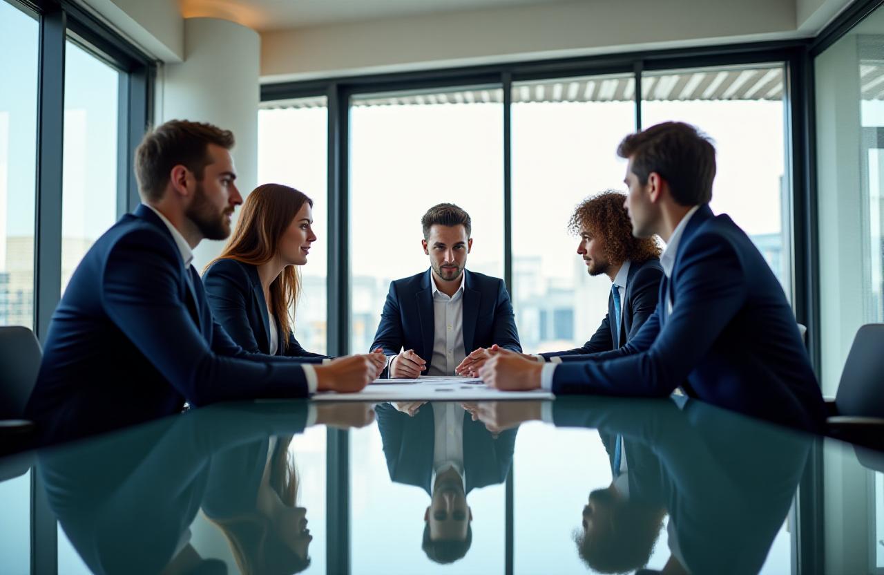 Strategic workforce planning session in a British enterprise office